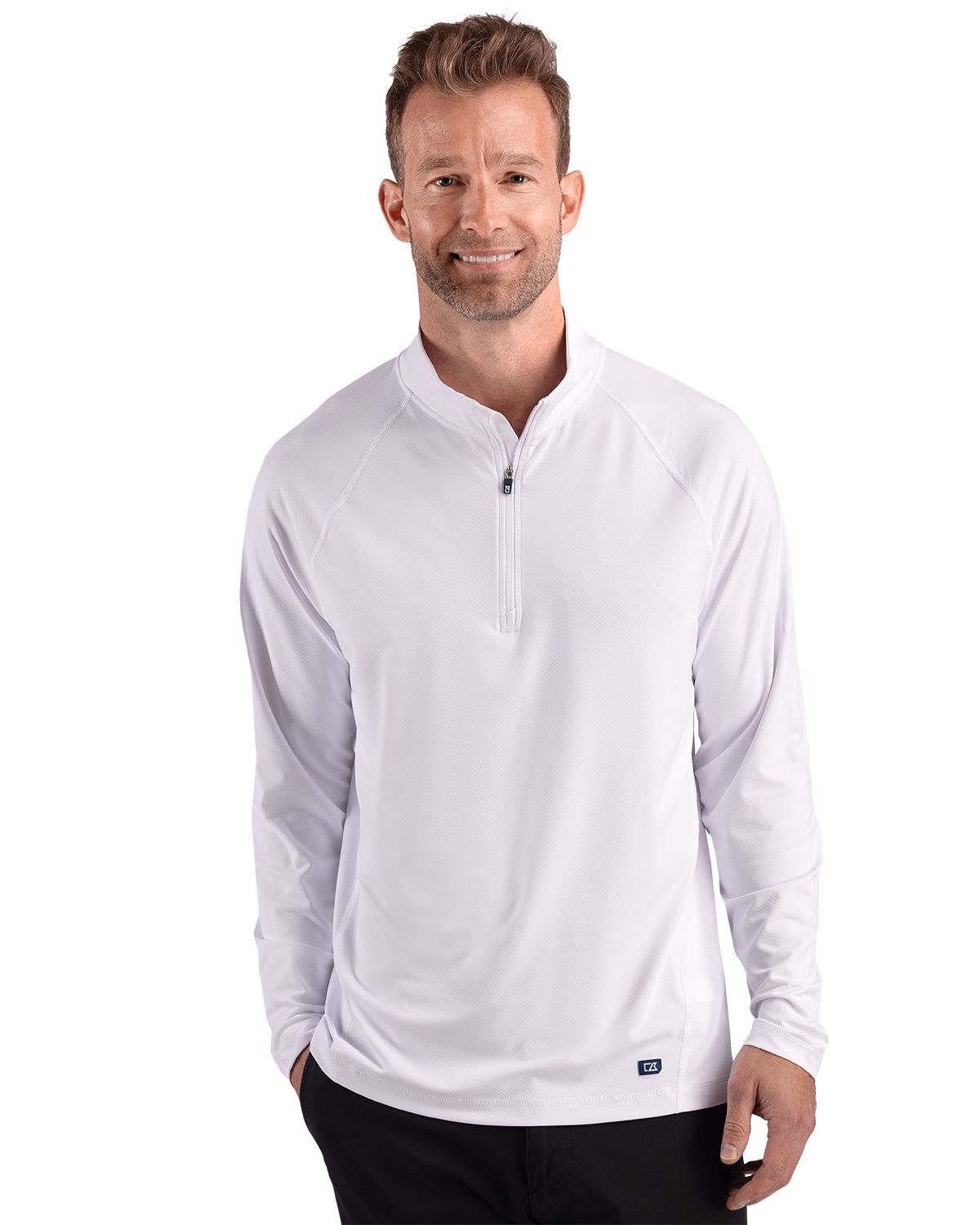 Cutter & Buck Prospect Recycled Featherlight Stretch Mens Quarter Zip