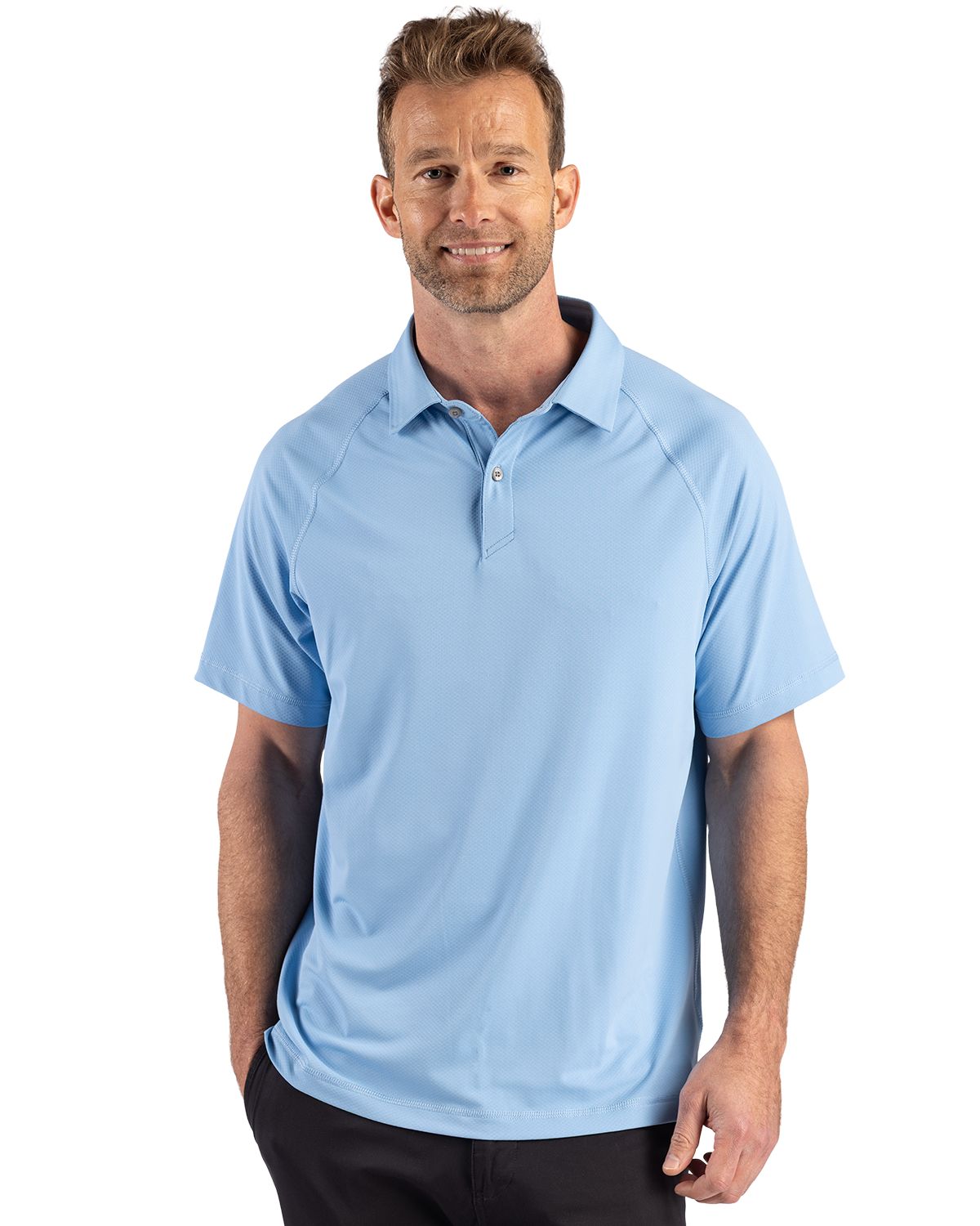 Cutter & Buck Prospect Recycled Featherlight Stretch Mens Sport Polo