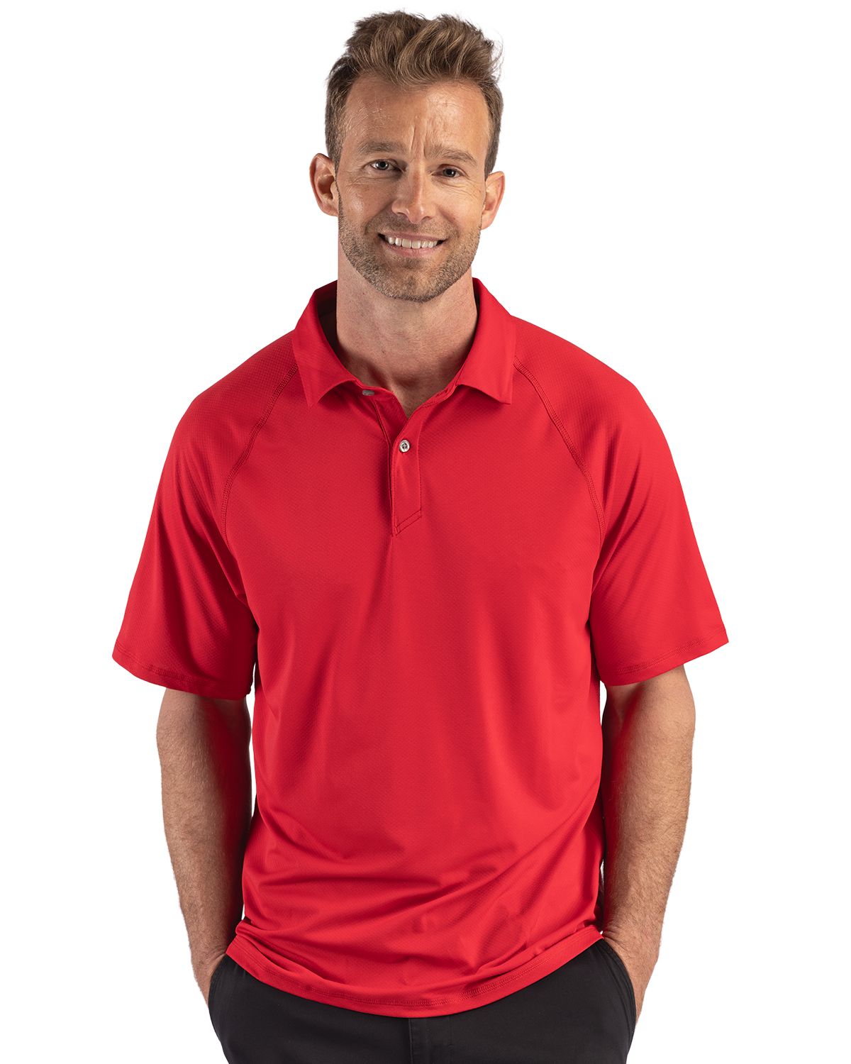 Cutter & Buck Prospect Recycled Featherlight Stretch Mens Sport Polo