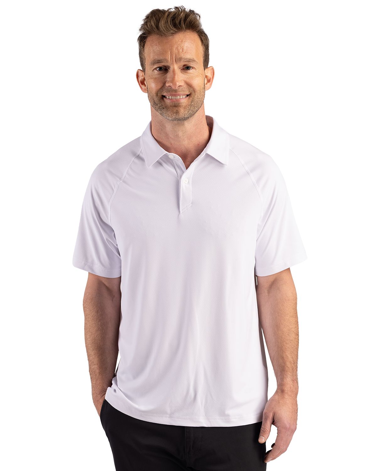 Cutter & Buck Prospect Recycled Featherlight Stretch Mens Sport Polo