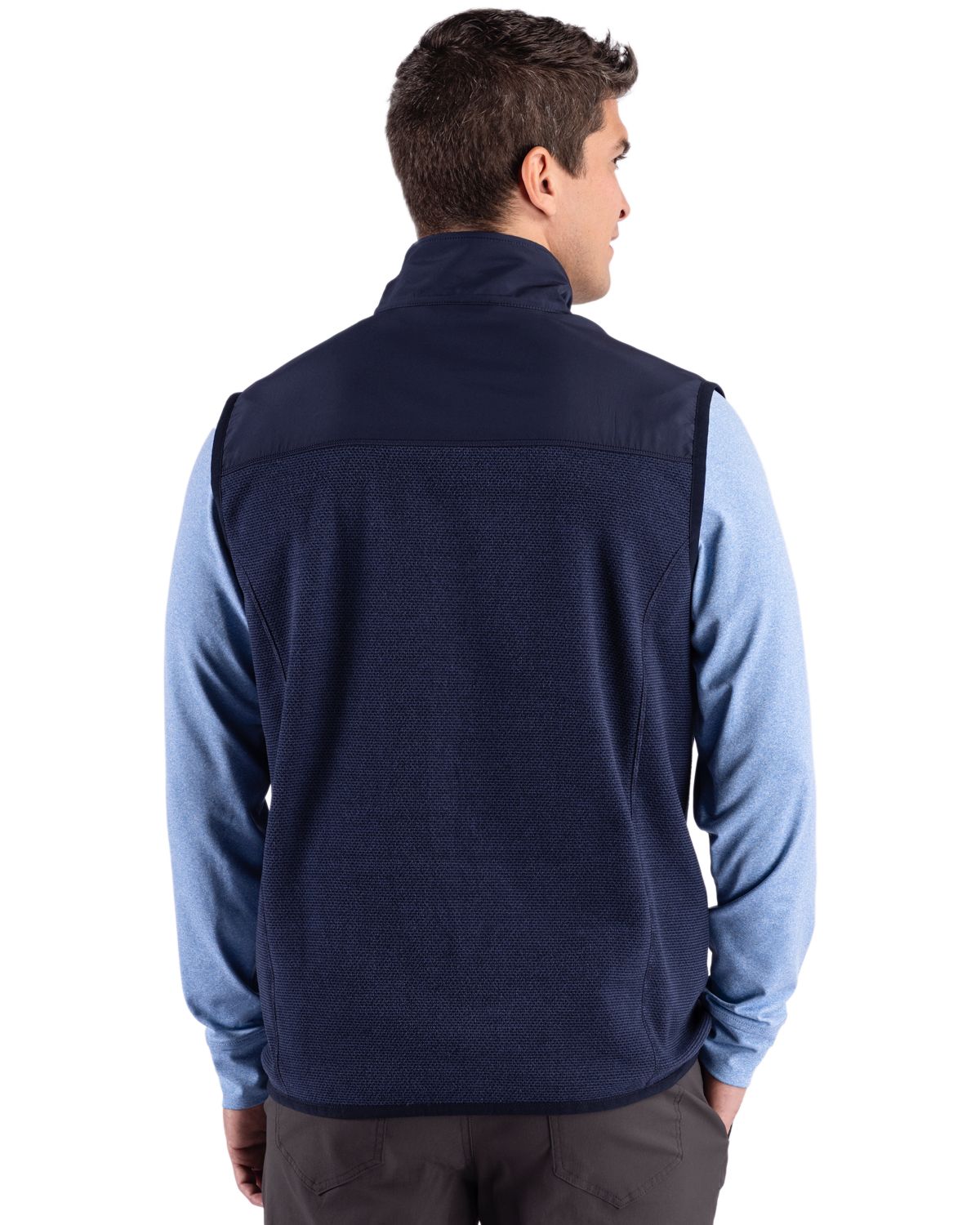Cutter & Buck Hunts Point Recycled Fleece Mens Hybrid Full Zip Vest