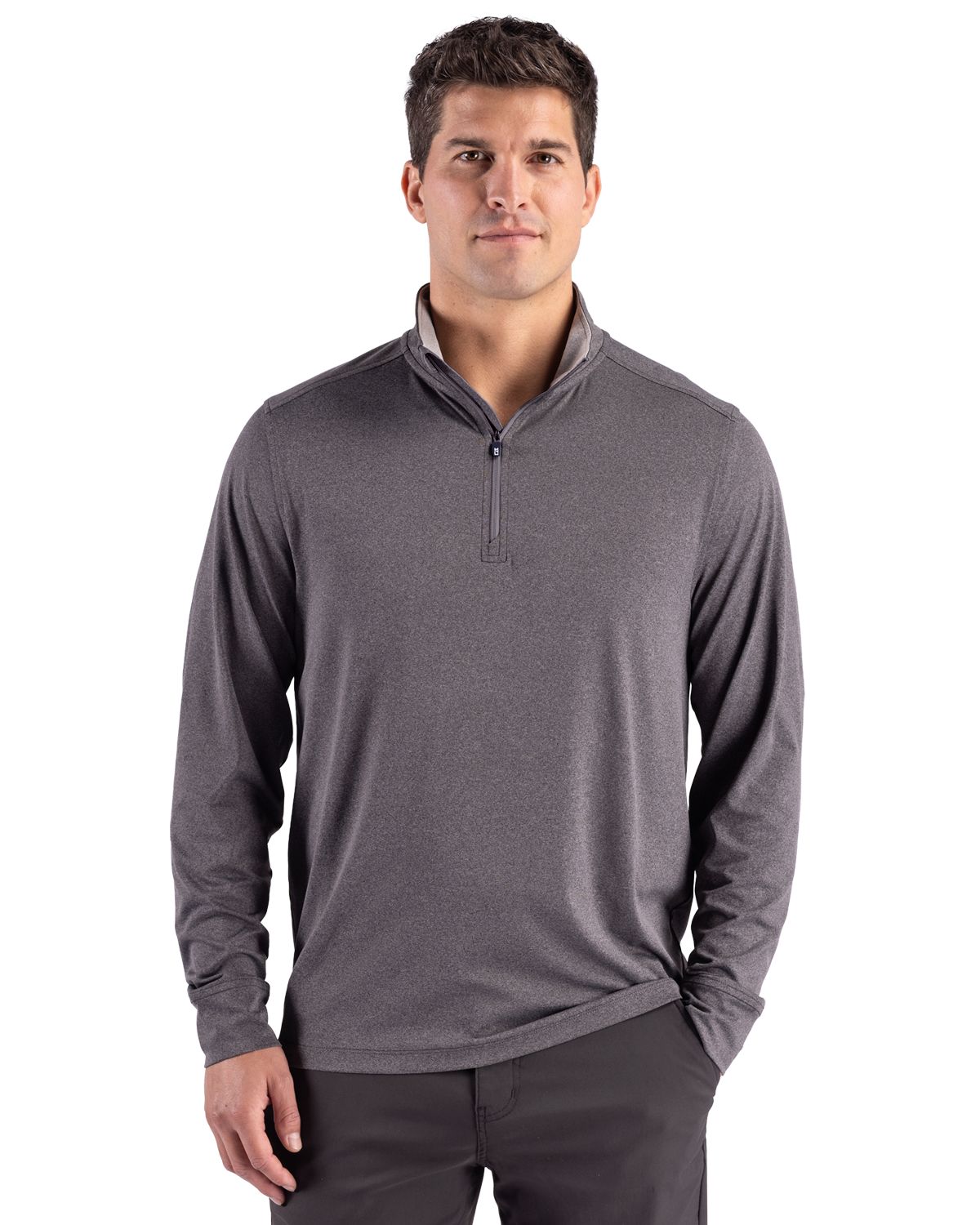 Cutter & Buck Forge Recycled Four-Way Stretch Mens Quarter Zip Pullover