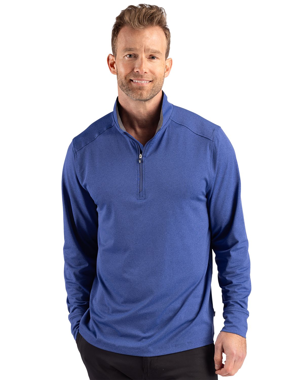 Cutter & Buck Forge Recycled Four-Way Stretch Mens Quarter Zip Pullover