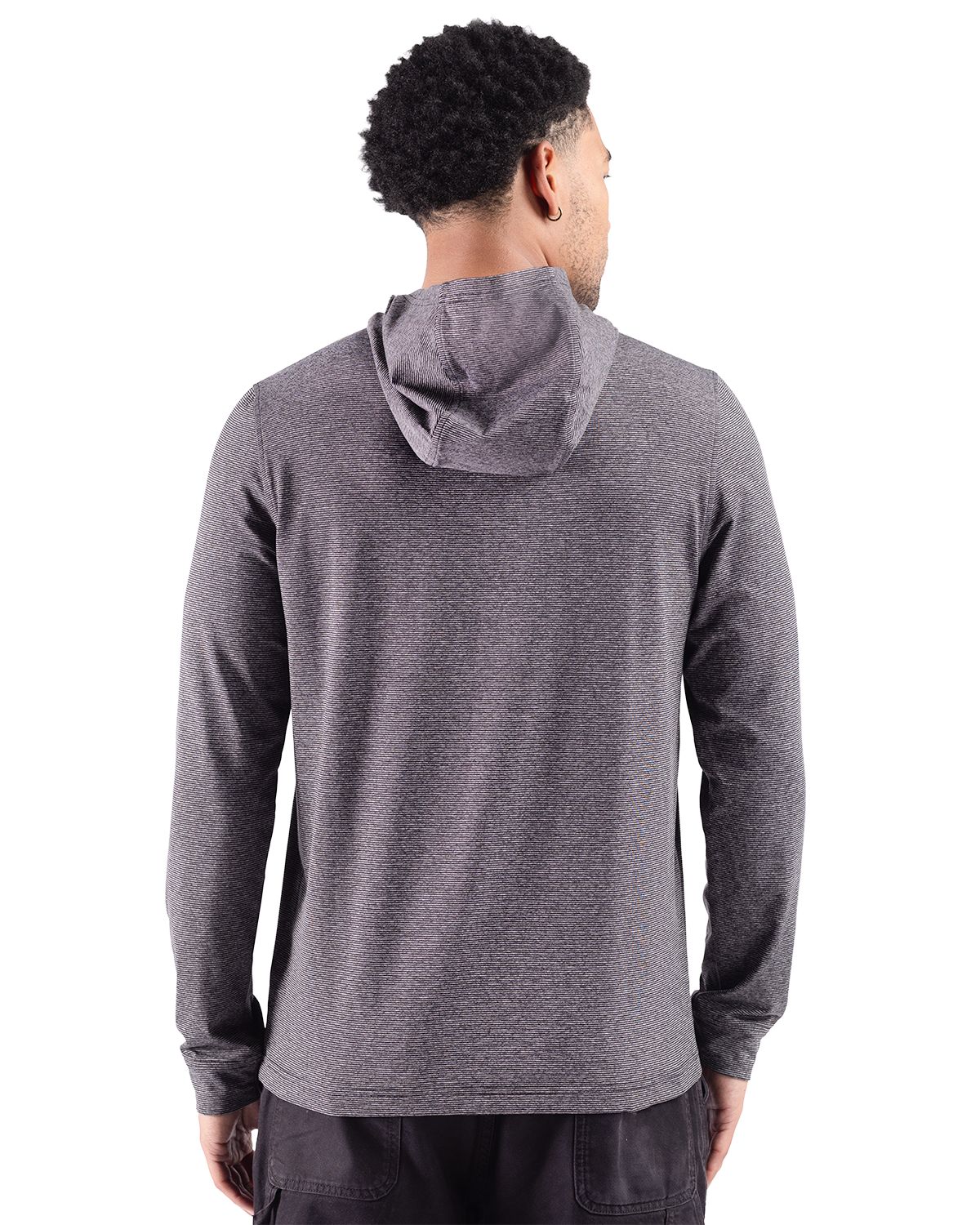 Cutter & Buck Adapt Recycled Soft Knit Stripe Mens Hooded Pullover