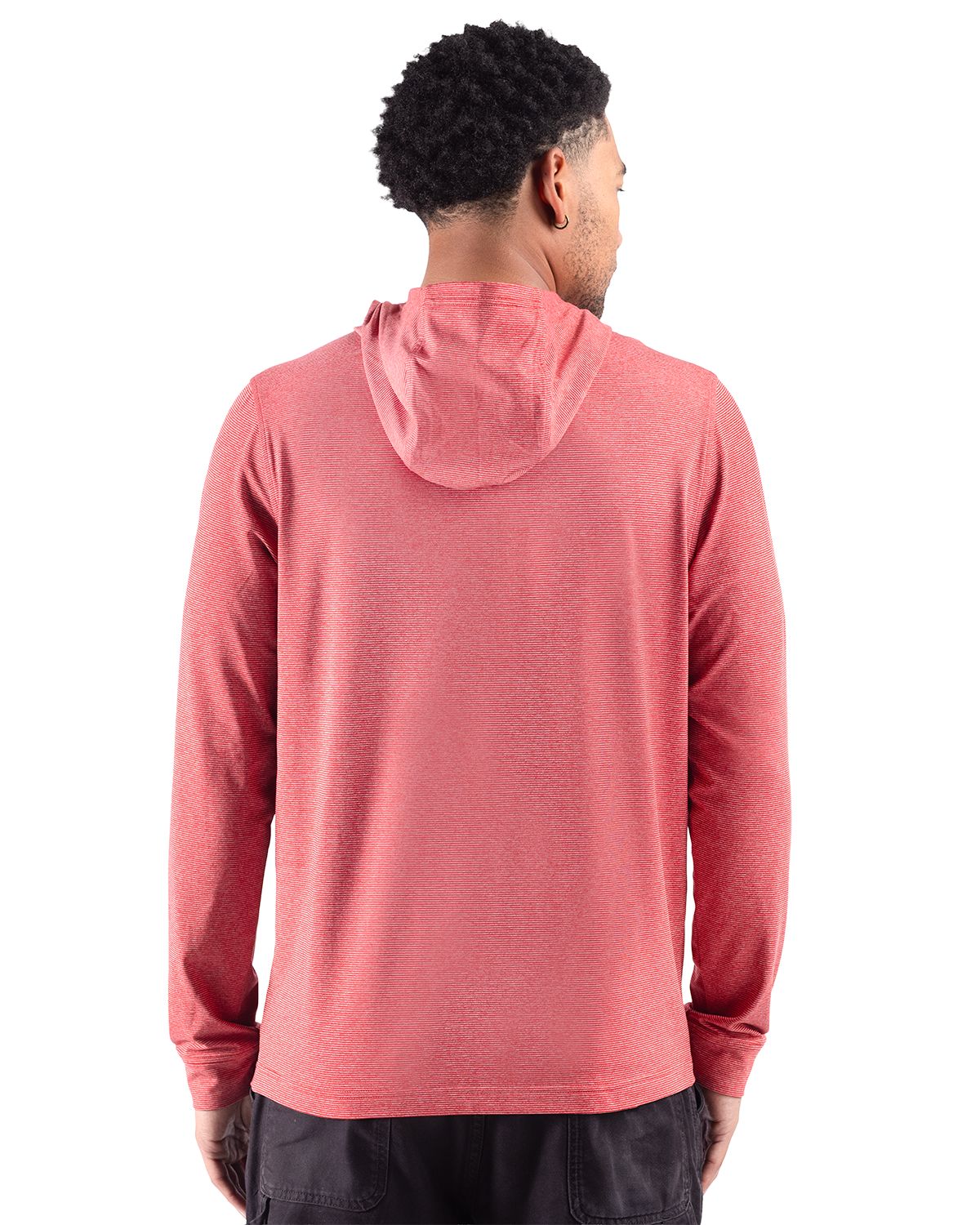Cutter & Buck Adapt Recycled Soft Knit Stripe Mens Hooded Pullover