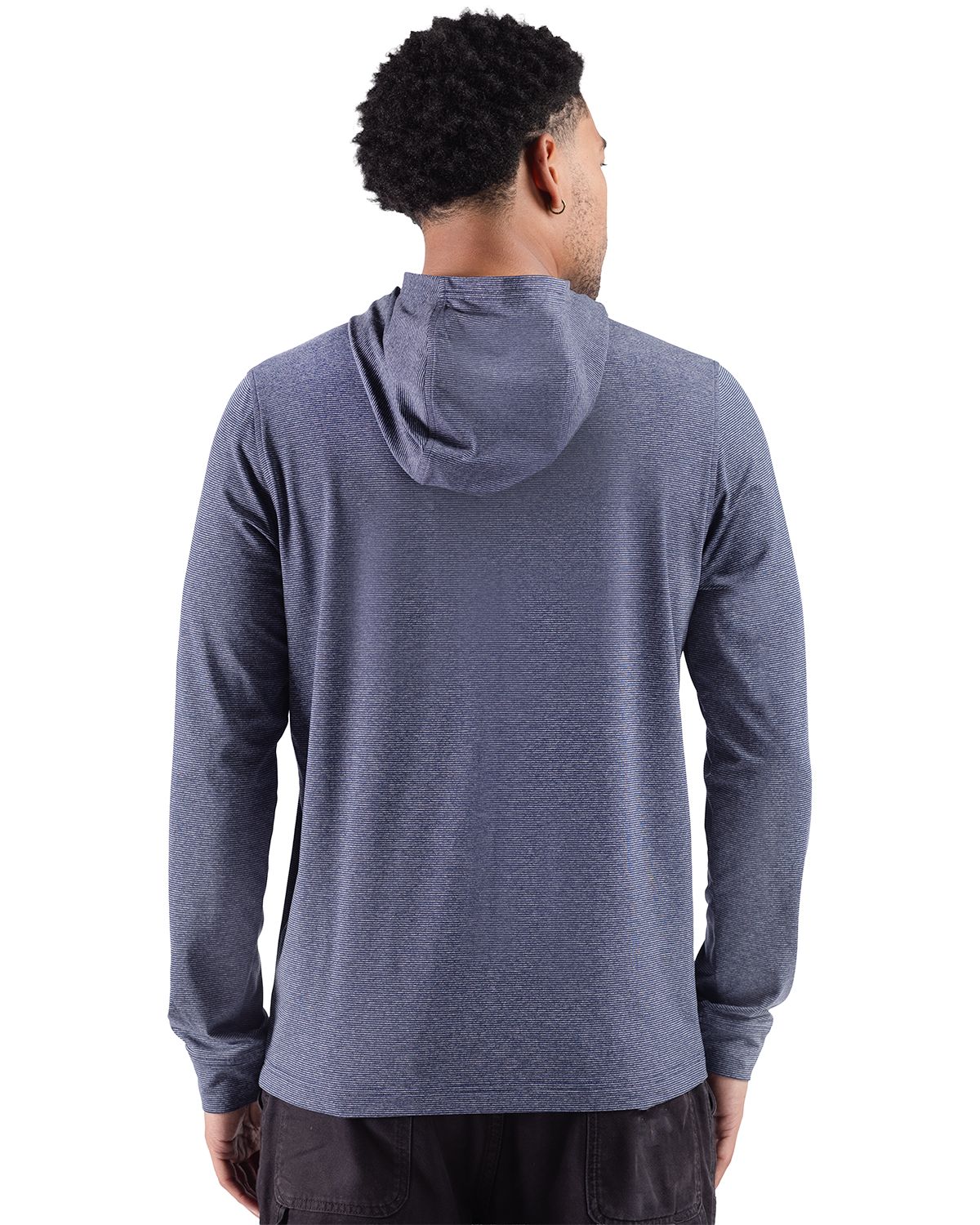 Cutter & Buck Adapt Recycled Soft Knit Stripe Mens Hooded Pullover