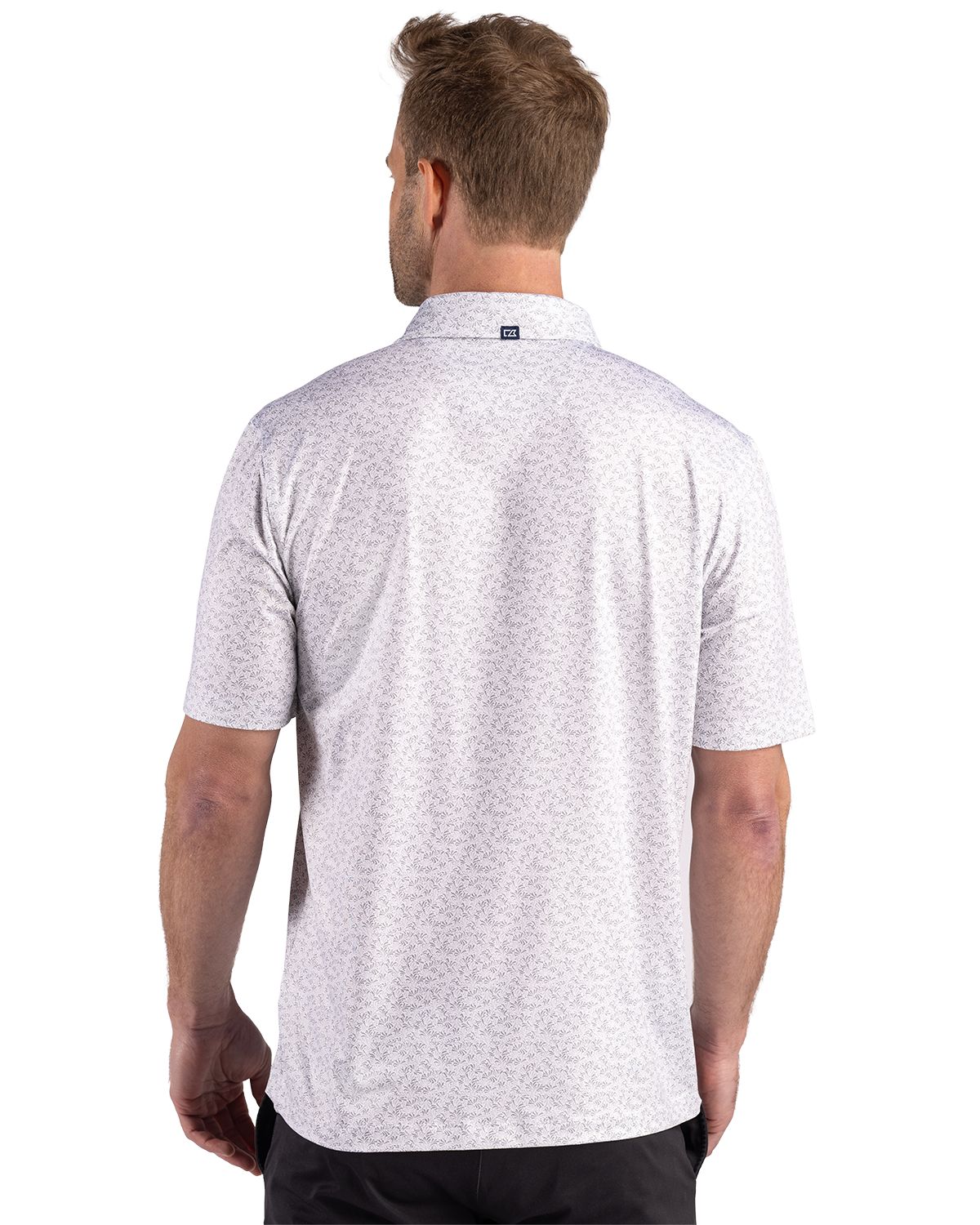 Cutter & Buck Pike Recycled Fern Print Mens Big & Tall Polo
