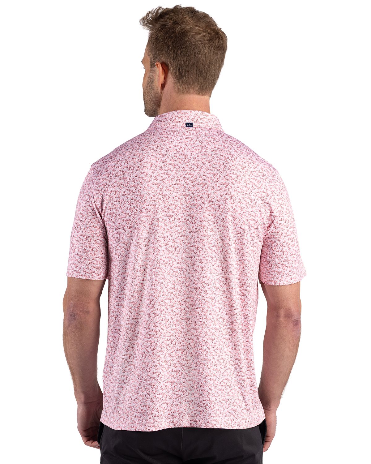 Cutter & Buck Pike Recycled Fern Print Mens Polo