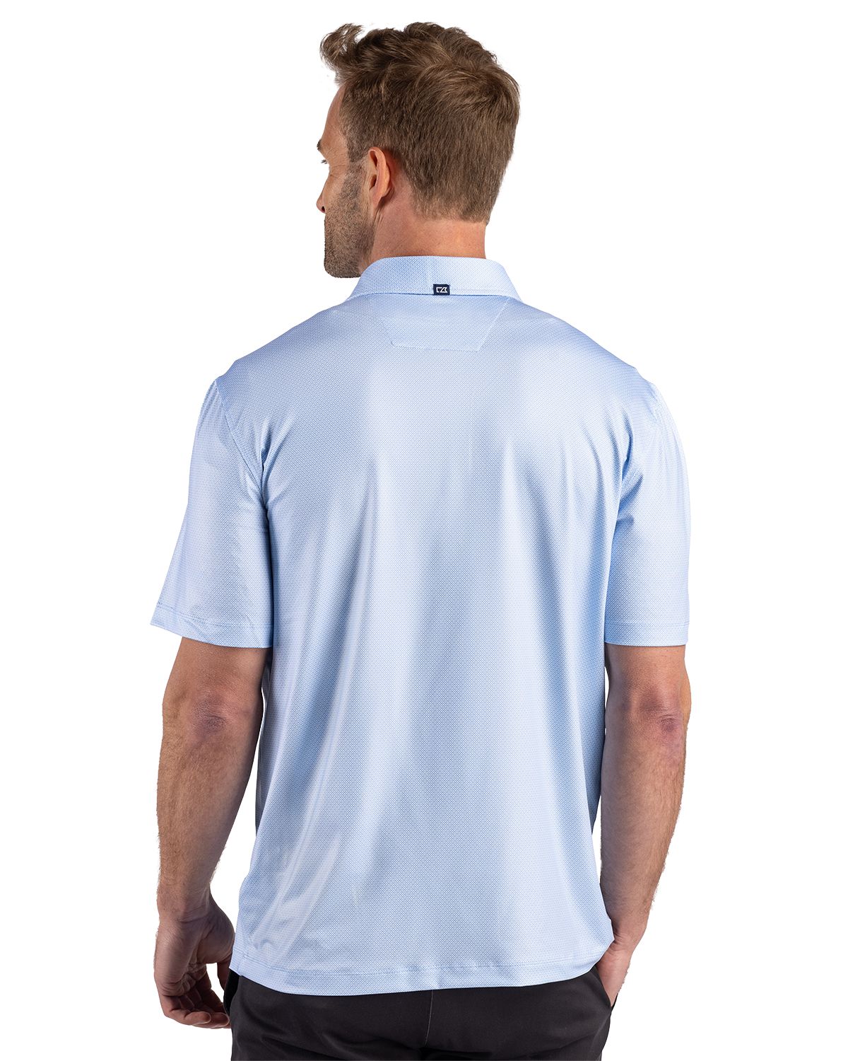 Cutter & Buck Pike Recycled Lattice Print Mens Polo