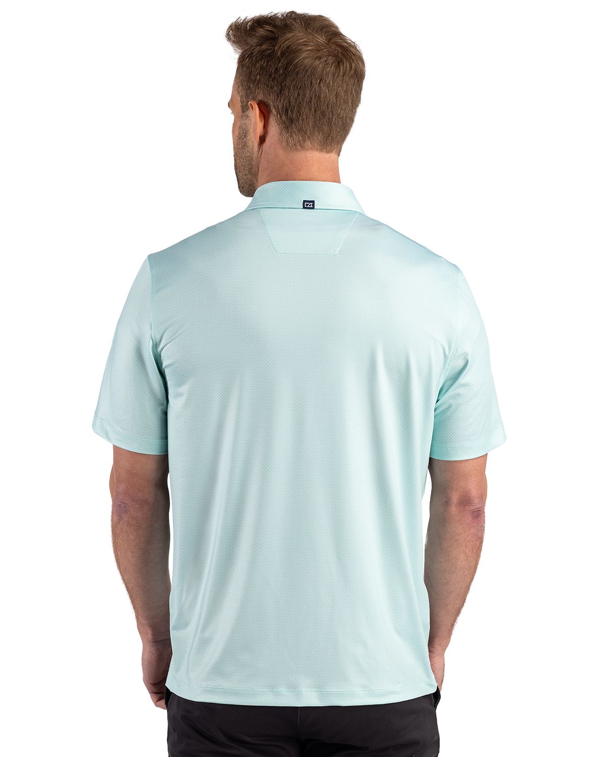 Cutter & Buck Pike Recycled Lattice Print Mens Polo