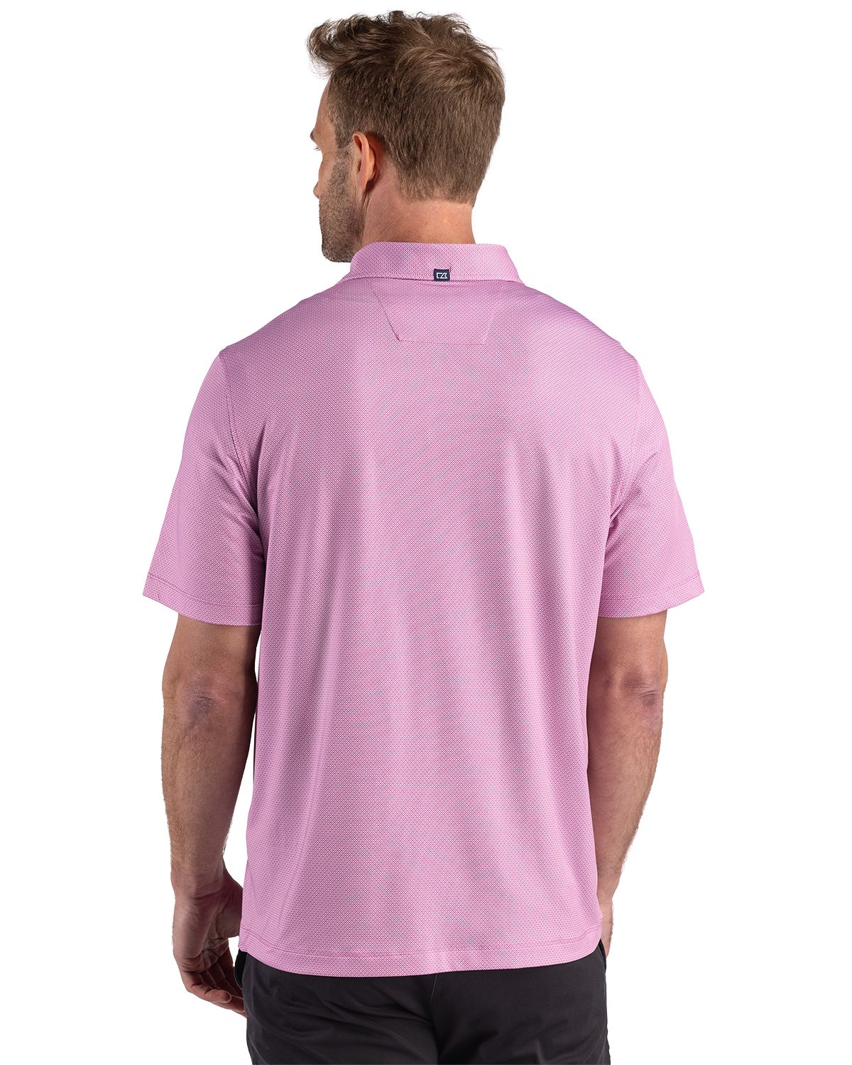 Cutter & Buck Pike Recycled Lattice Print Mens Polo