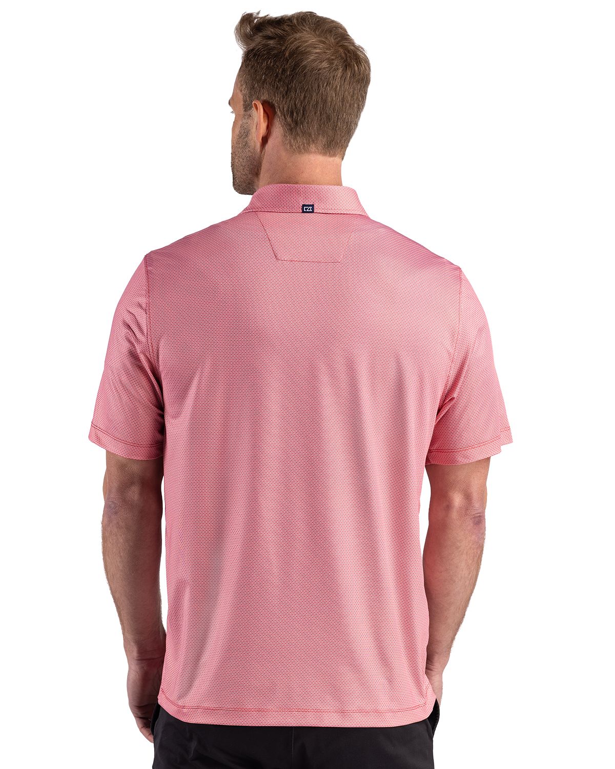 Cutter & Buck Pike Recycled Lattice Print Mens Polo