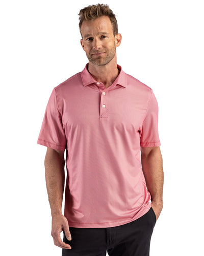 Cutter & Buck Pike Recycled Lattice Print Mens Big & Tall Polo