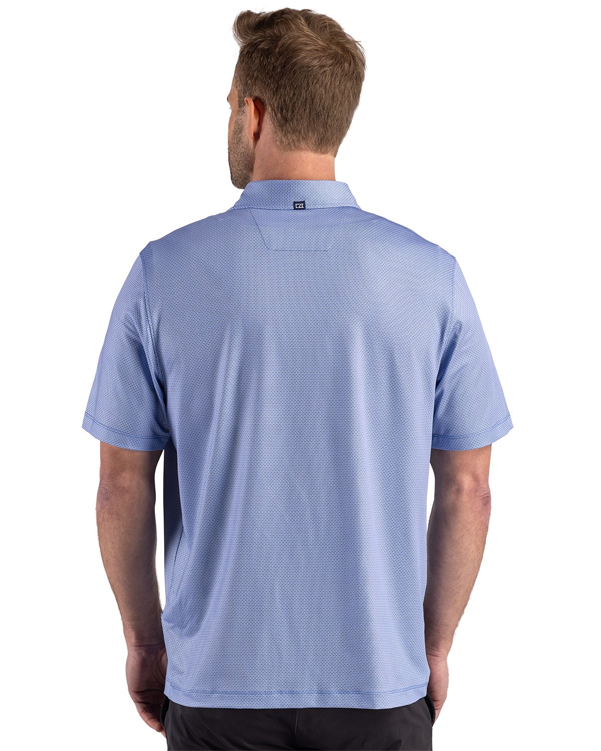 Cutter & Buck Pike Recycled Lattice Print Mens Polo