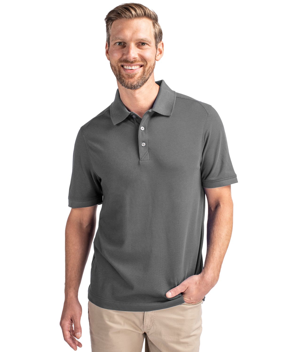 Cutter & Buck Advantage Epic Confidence Recycled Tri-Blend Pique Mens Polo