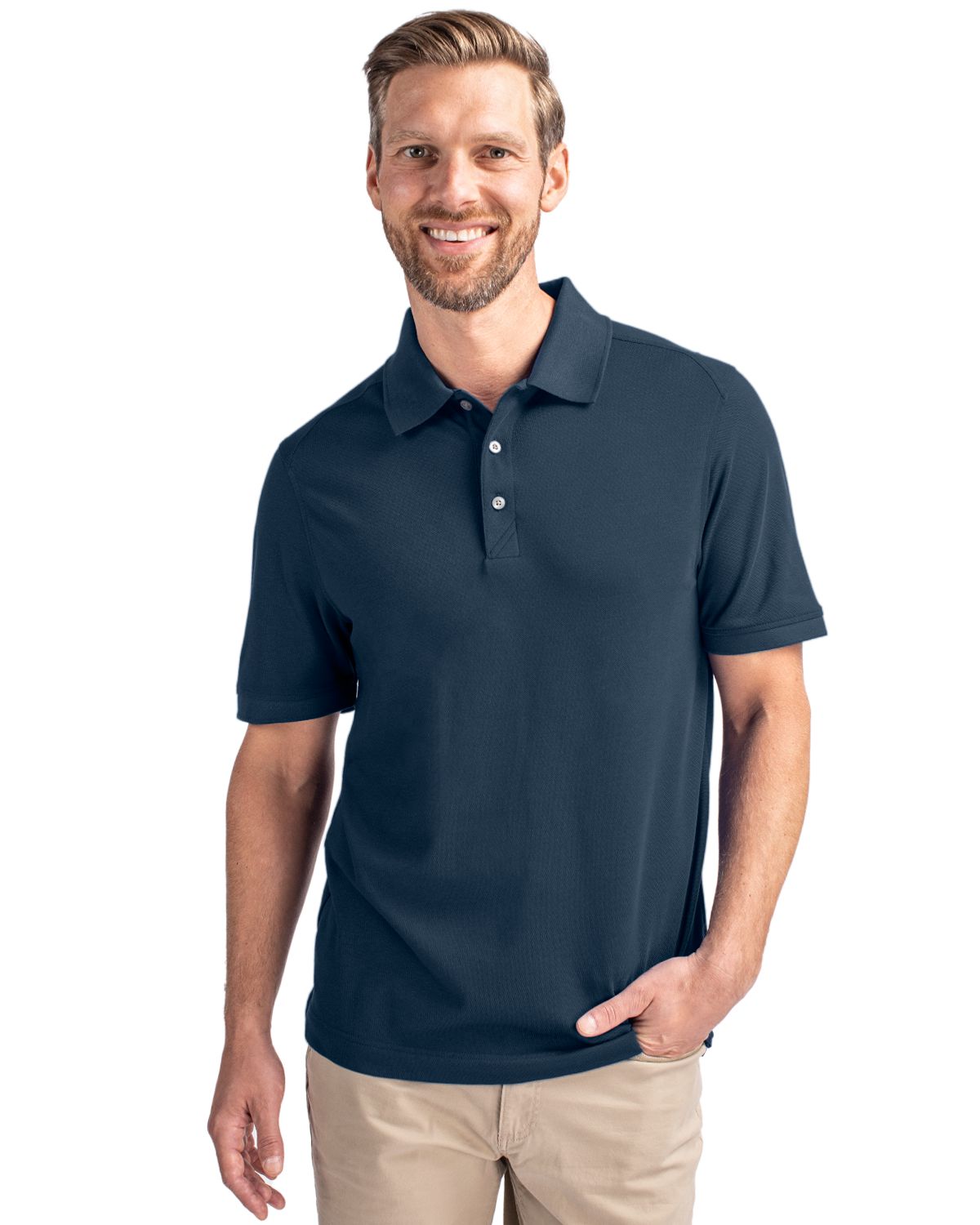 Cutter & Buck Advantage Epic Confidence Recycled Tri-Blend Pique Mens Polo