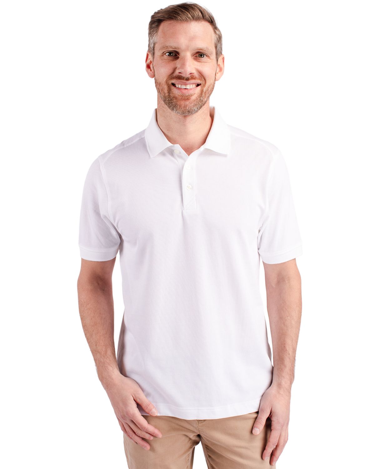 Cutter & Buck Advantage Epic Confidence Recycled Tri-Blend Pique Mens Polo