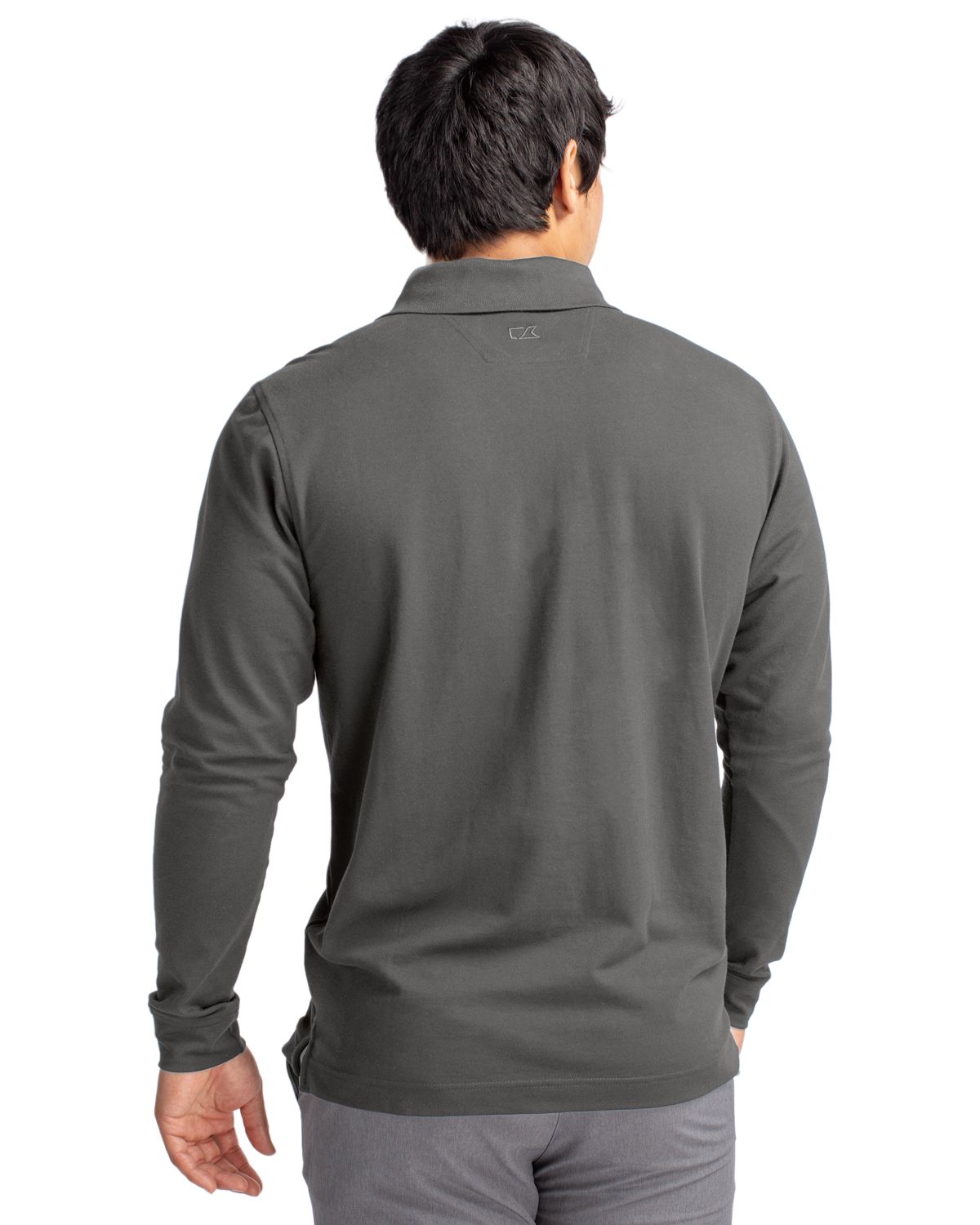 Cutter & Buck Advantage Epic Confidence Recycled Tri-Blend Pique Mens Big & Tall Long Sleeve Polo