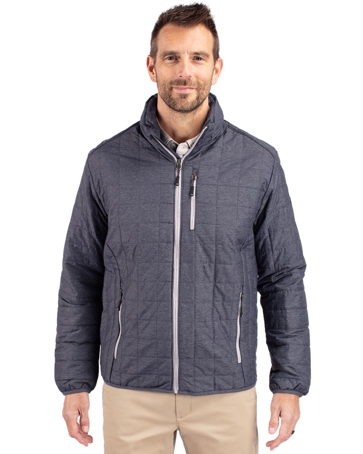 Cutter & Buck Rainier Recycled Insulated Puffer Mens Full Zip Jacket