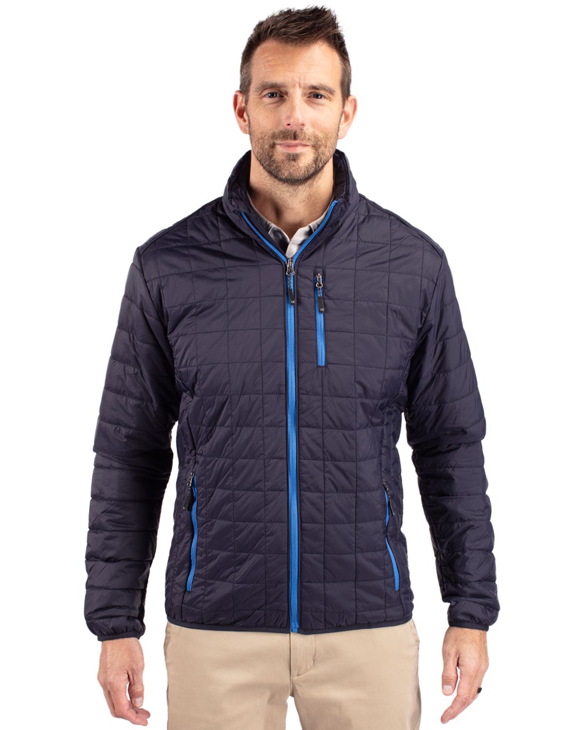 Cutter & Buck Rainier Recycled Insulated Puffer Mens Full Zip Jacket