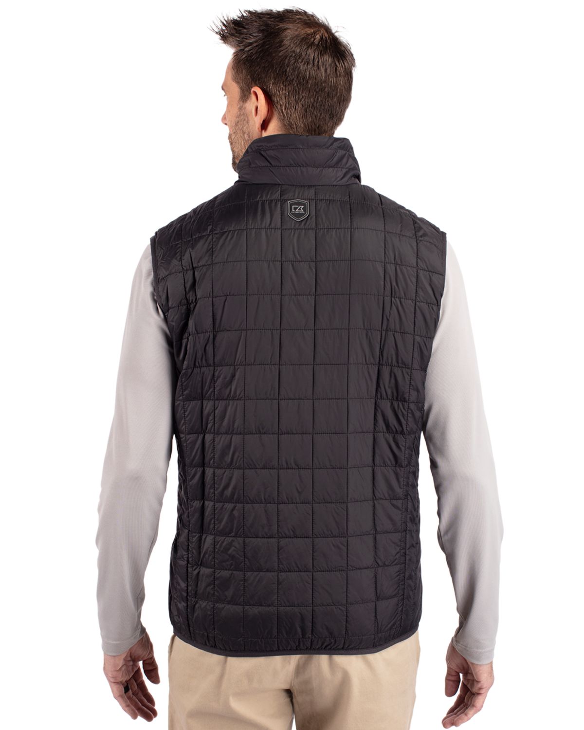 Cutter & Buck Rainier Recycled Insulated Puffer Mens Big & Tall Full Zip Vest