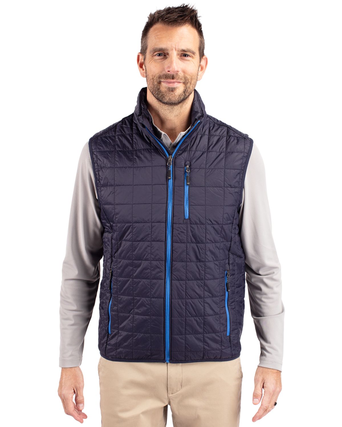 Cutter & Buck Rainier Recycled Insulated Puffer Mens Full Zip Vest
