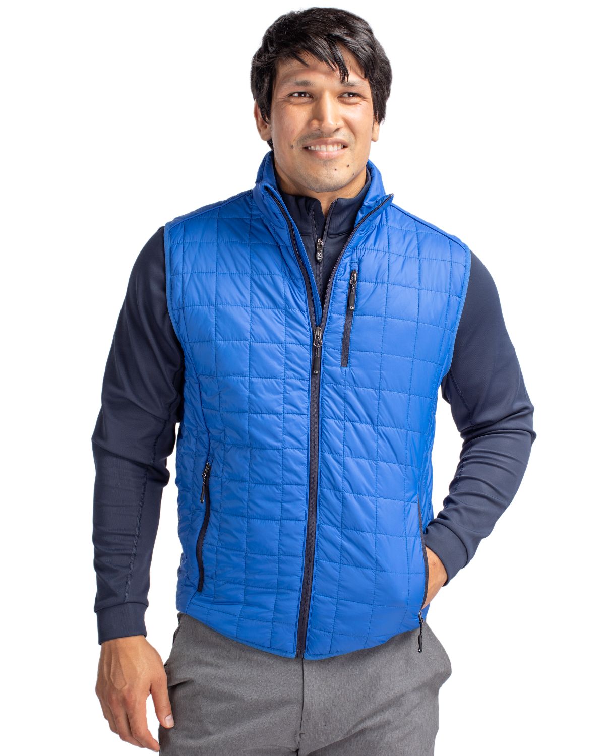 Cutter & Buck Rainier Recycled Insulated Puffer Mens Full Zip Vest