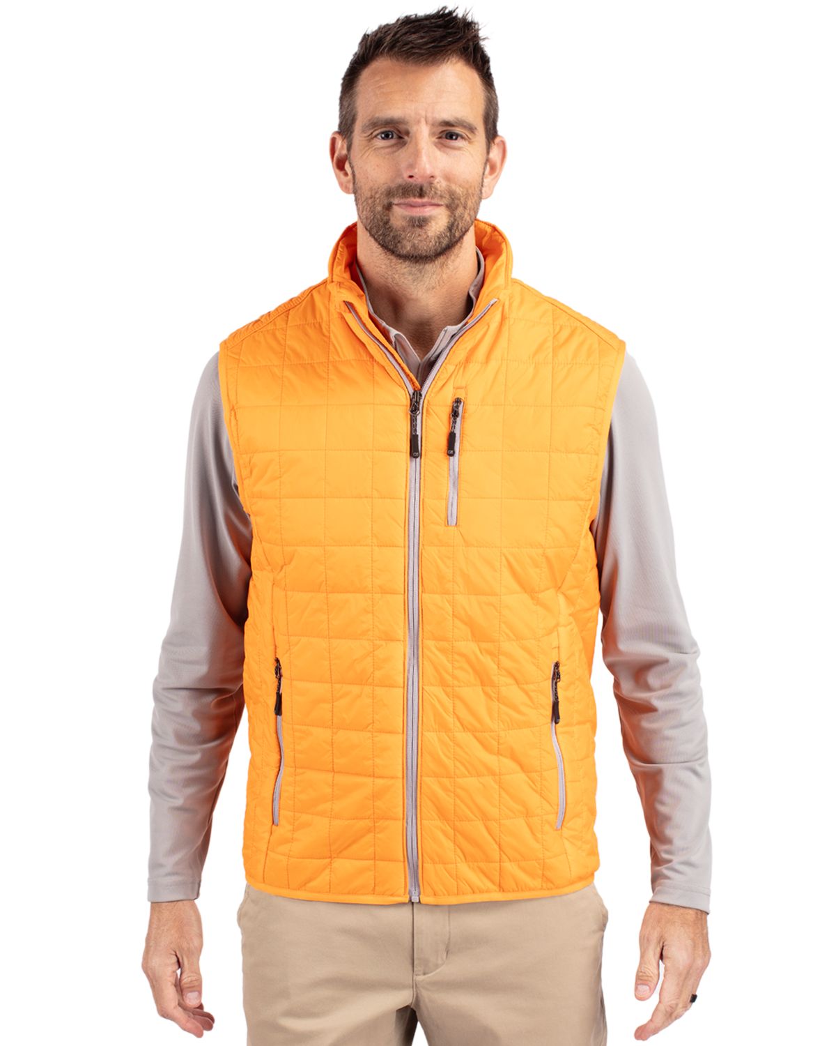 Cutter & Buck Rainier Recycled Insulated Puffer Mens Full Zip Vest