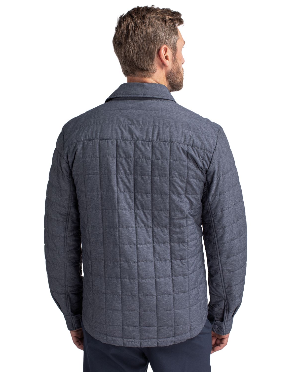 Cutter & Buck Rainier Recycled Insulated Puffer Mens Full Zip Shirt Jacket