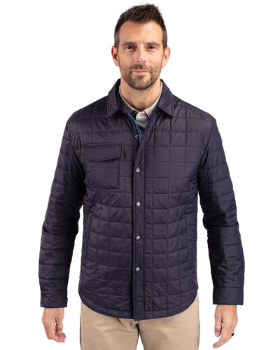 Cutter & Buck Rainier Recycled Insulated Puffer Mens Full Zip Shirt Jacket