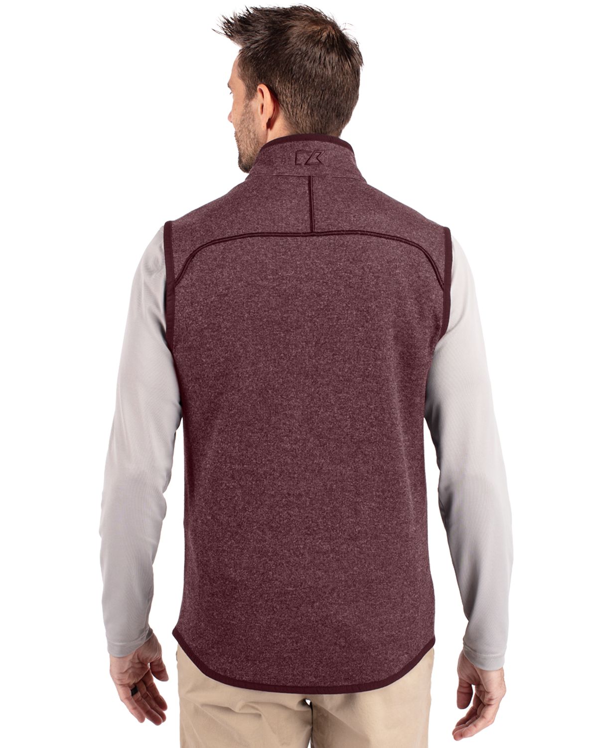 Cutter & Buck Mainsail Sweater-Knit Mens Full Zip Vest