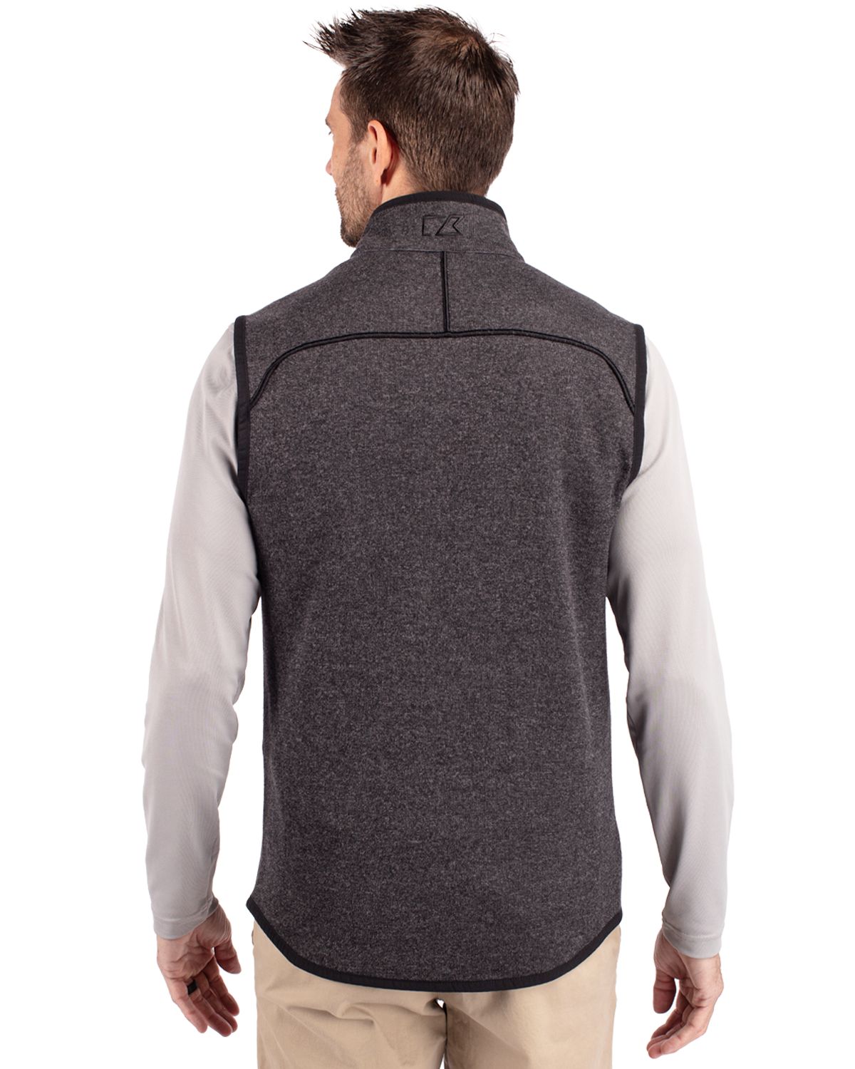 Cutter & Buck Mainsail Sweater-Knit Mens Full Zip Vest