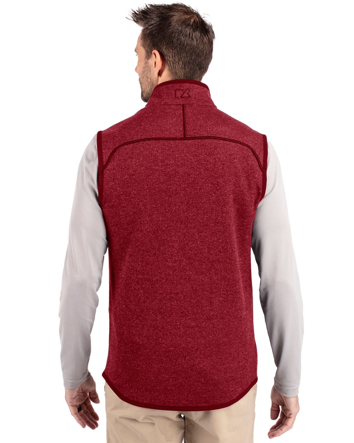 Cutter & Buck Mainsail Sweater-Knit Mens Full Zip Vest
