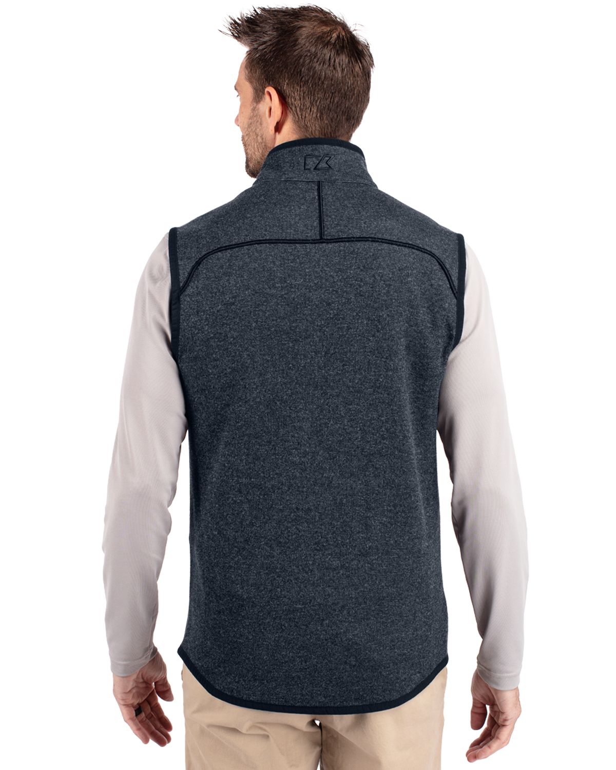 Cutter & Buck Mainsail Sweater-Knit Mens Full Zip Vest
