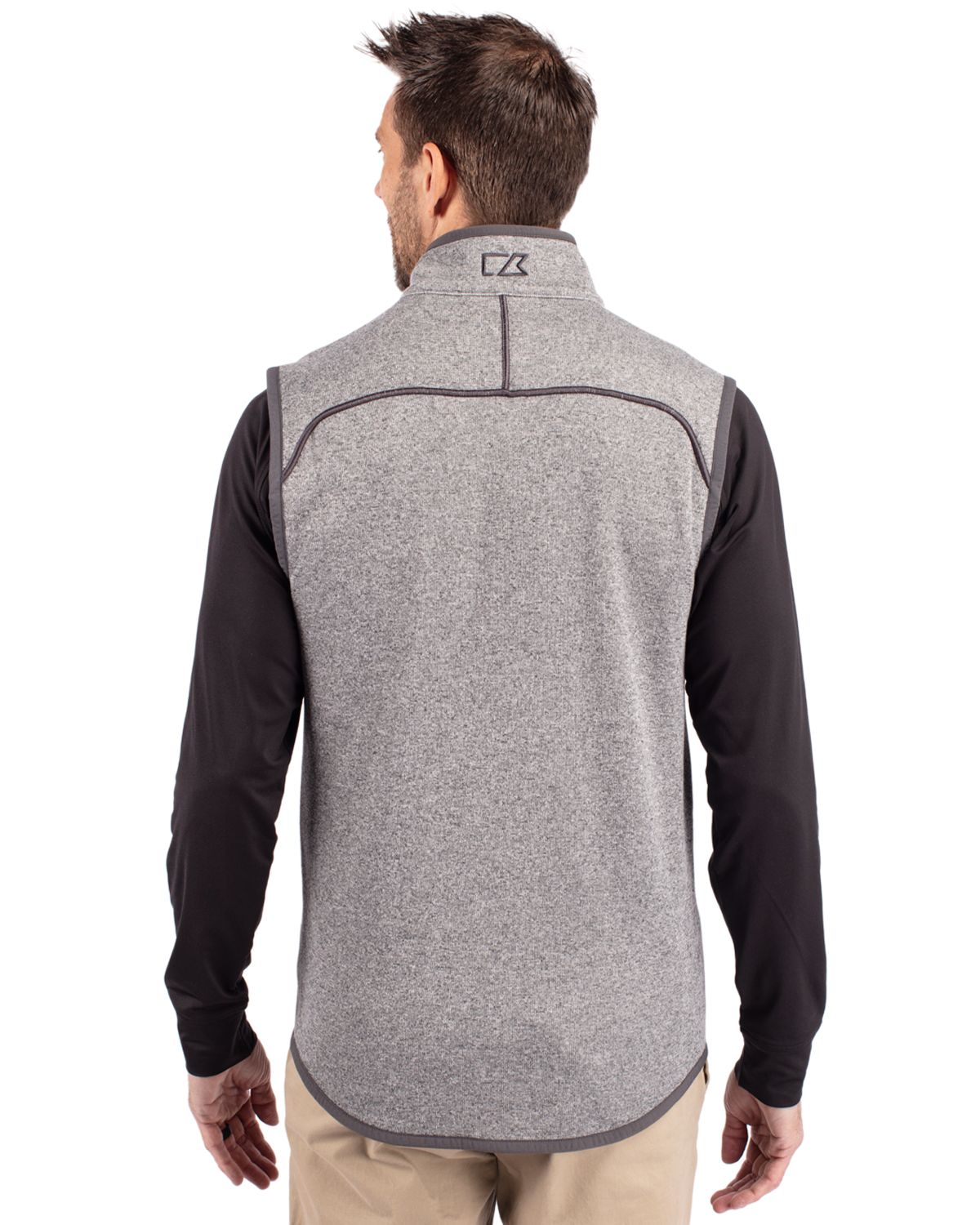 Cutter & Buck Mainsail Sweater-Knit Mens Full Zip Vest