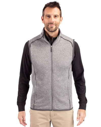 Cutter & Buck Mainsail Sweater-Knit Mens Big & Tall Full Zip Vest