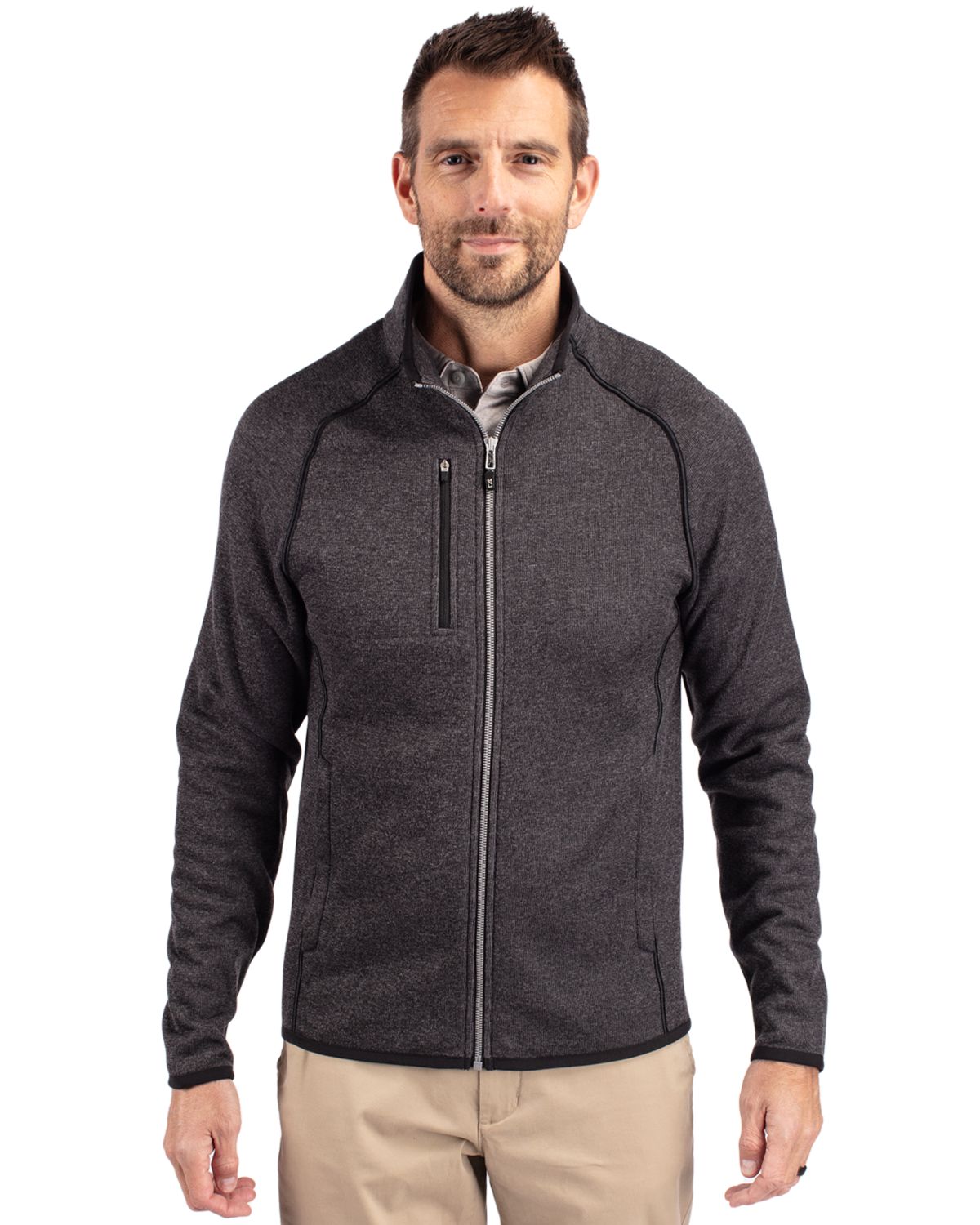 Cutter & Buck Mainsail Sweater Knit Full Zip Jacket - Men's Big & Tall