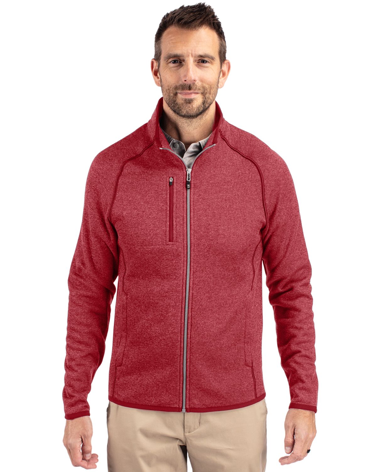 Cutter & Buck Mainsail Sweater-Knit Mens Full Zip Jacket