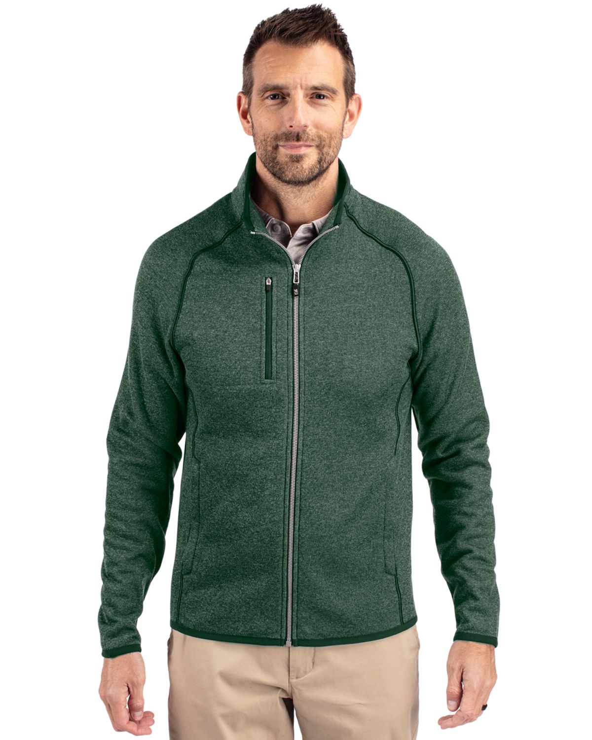 Cutter & Buck Mainsail Sweater Knit Full Zip Jacket - Men's