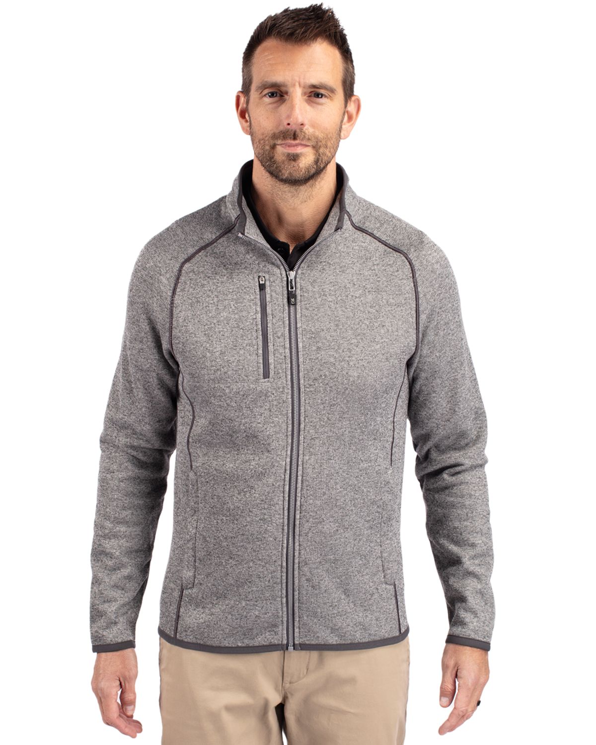 Cutter & Buck Mainsail Sweater-Knit Mens Full Zip Jacket