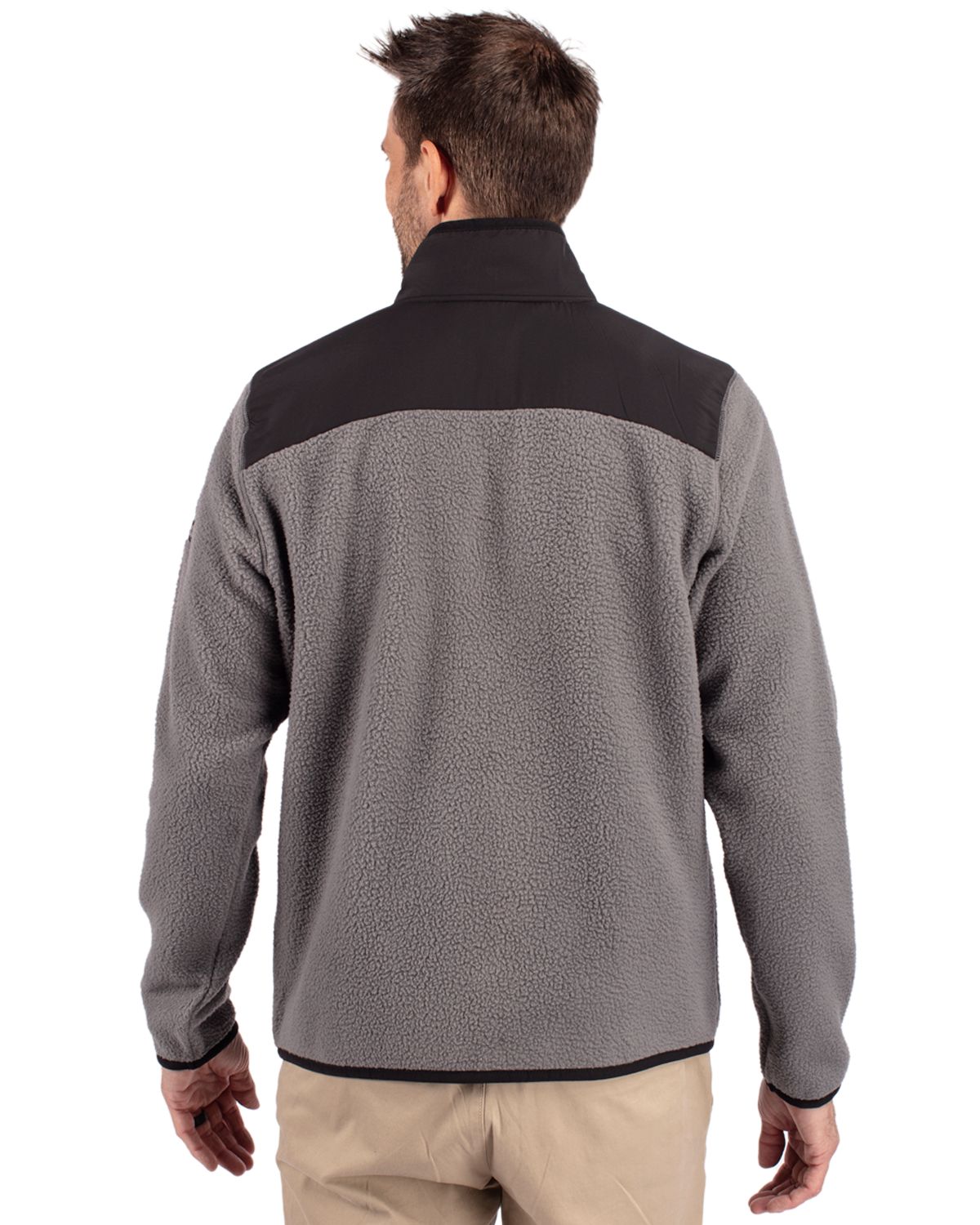 Cutter & Buck Cascade Epic Comfort Recycled Sherpa Fleece Mens Full Zip Jacket