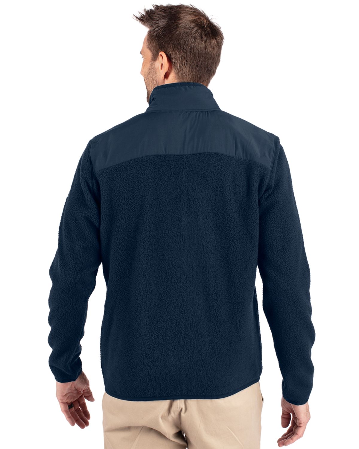Cutter & Buck Cascade Epic Comfort Recycled Sherpa Fleece Mens Big & Tall Full Zip Jacket