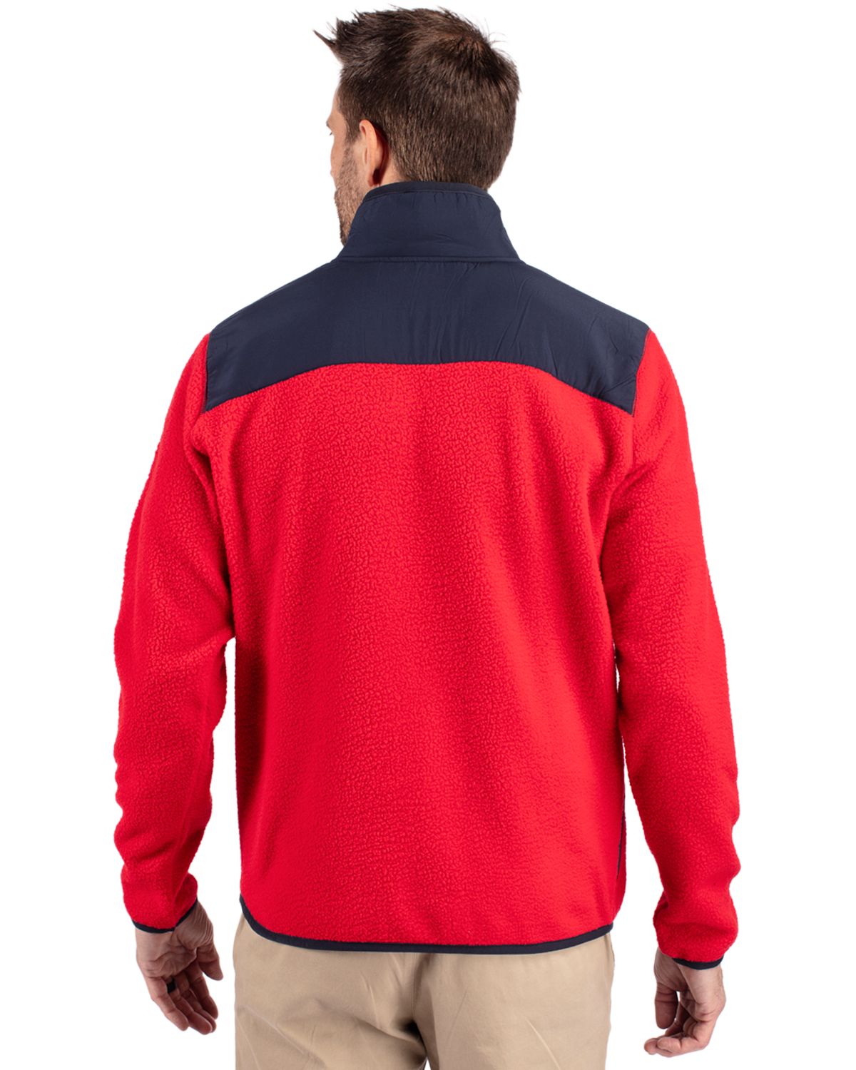 Cutter & Buck Cascade Epic Comfort Recycled Sherpa Fleece Mens Big & Tall Full Zip Jacket