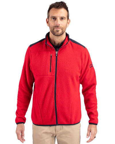 Cutter & Buck Cascade Epic Comfort Recycled Sherpa Fleece Mens Full Zip Jacket