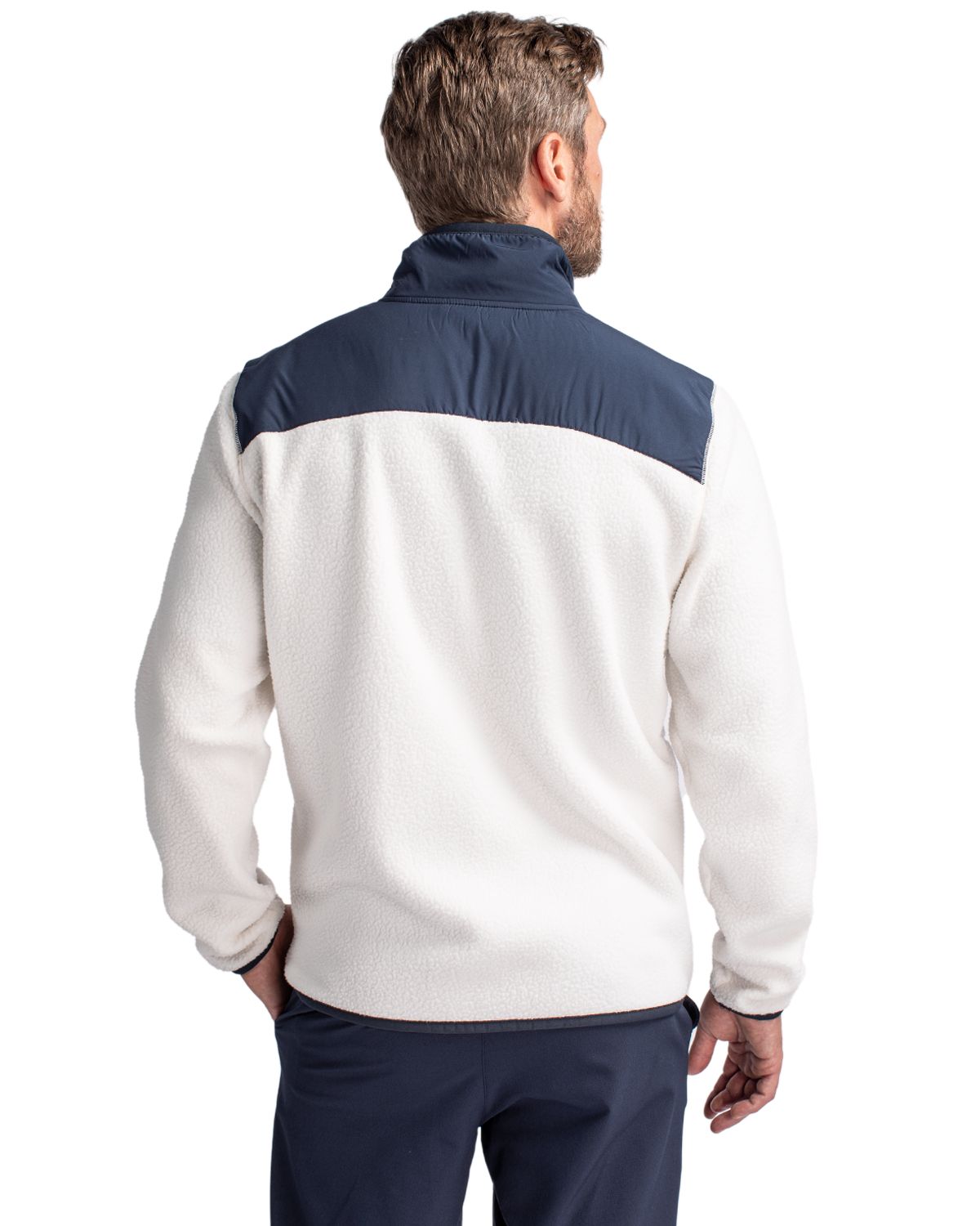 Cutter & Buck Cascade Epic Comfort Recycled Sherpa Fleece Mens Full Zip Jacket