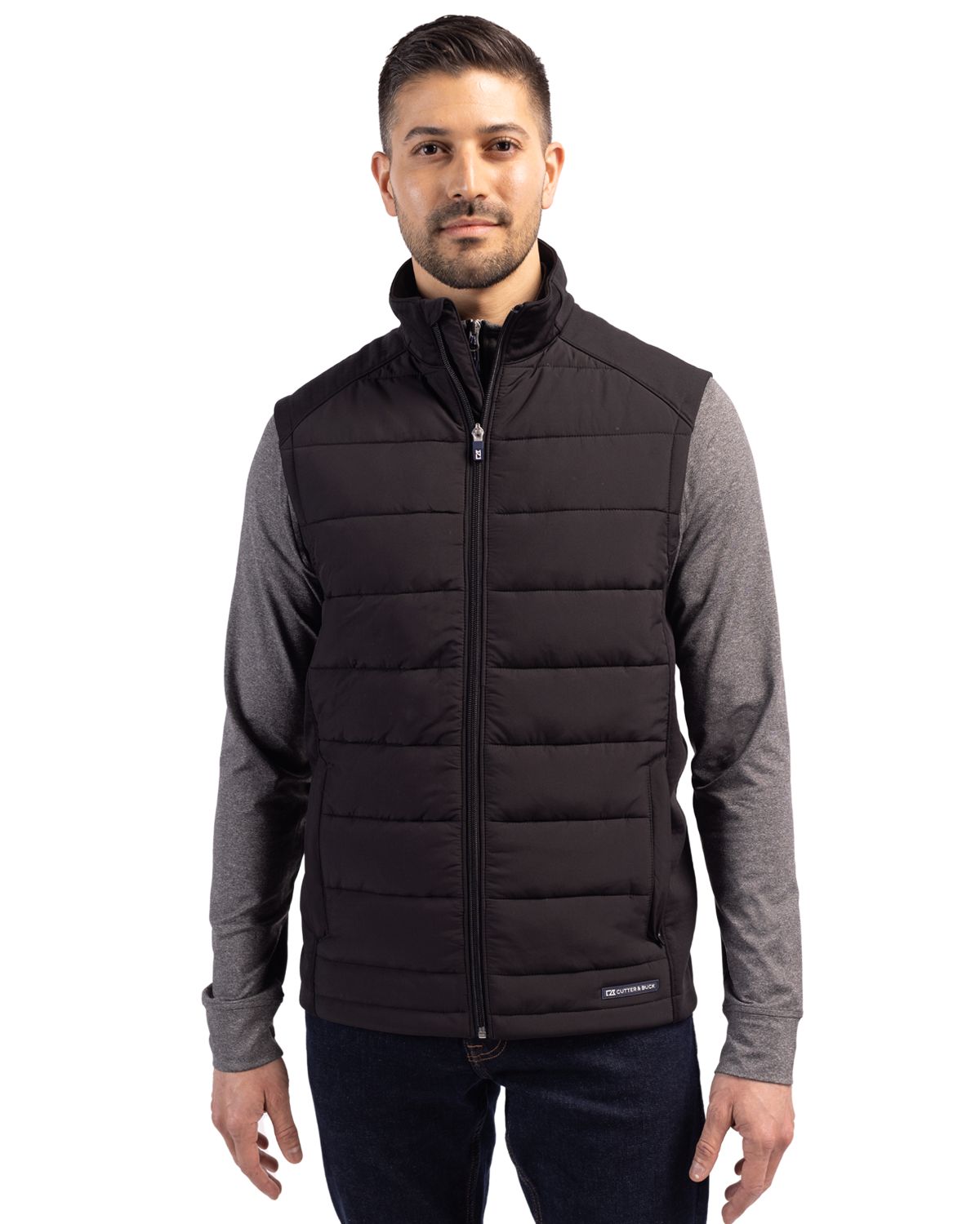 Cutter & Buck Evoke Epic Versatility Recycled Hybrid Softshell Mens Full Zip Vest