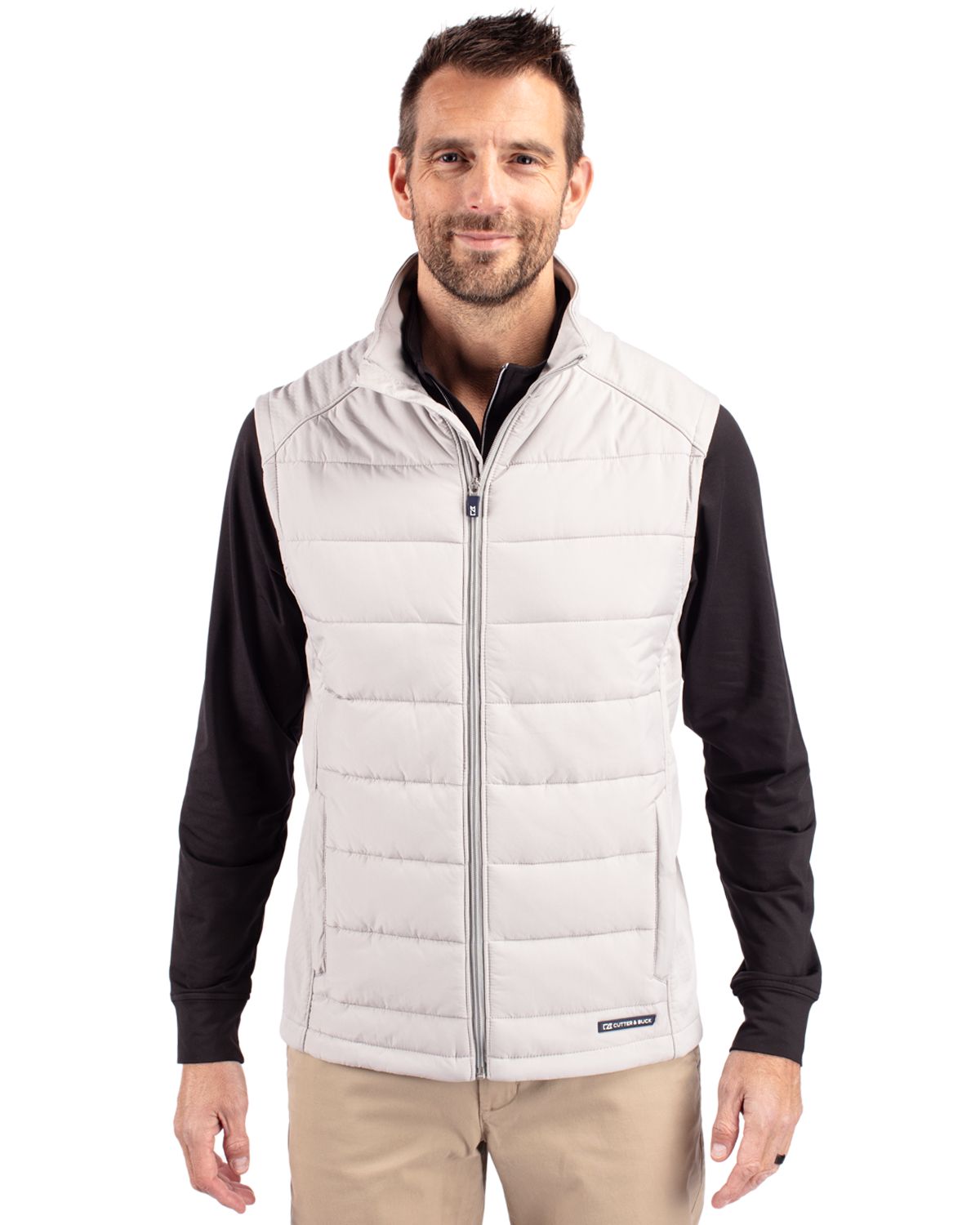 Cutter & Buck Evoke Epic Versatility Recycled Hybrid Softshell Mens Full Zip Vest