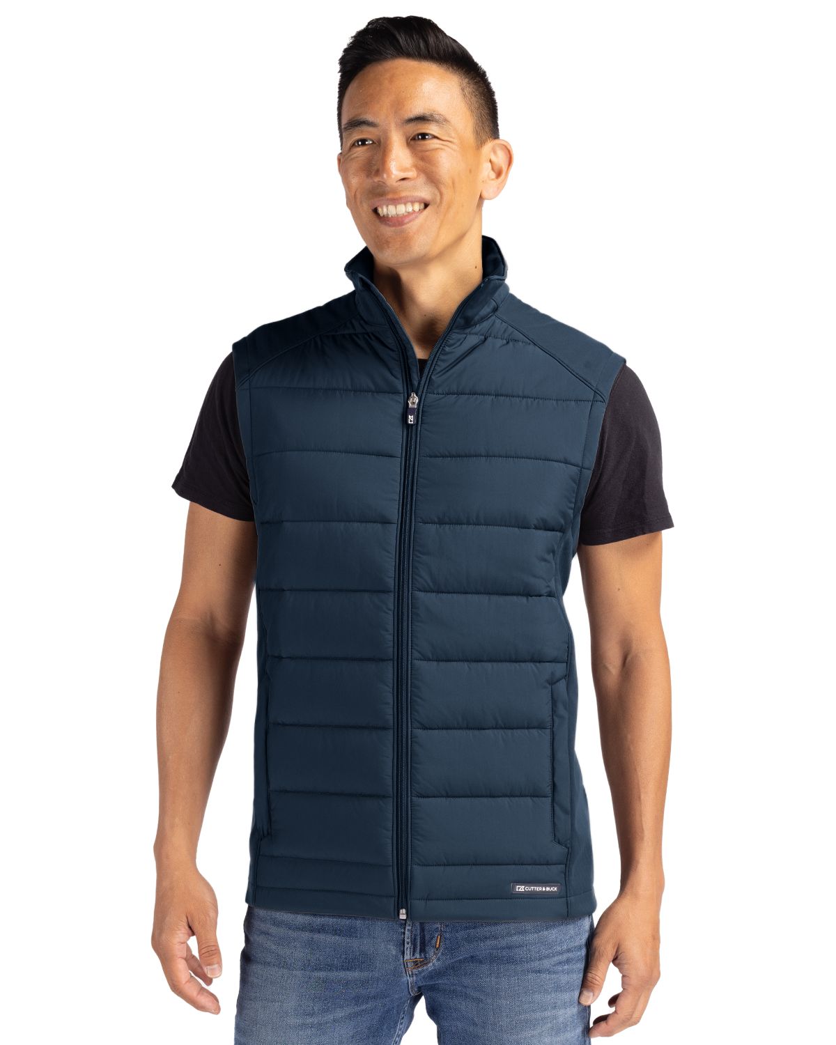 Cutter & Buck Evoke Epic Versatility Recycled Hybrid Softshell Mens Full Zip Vest