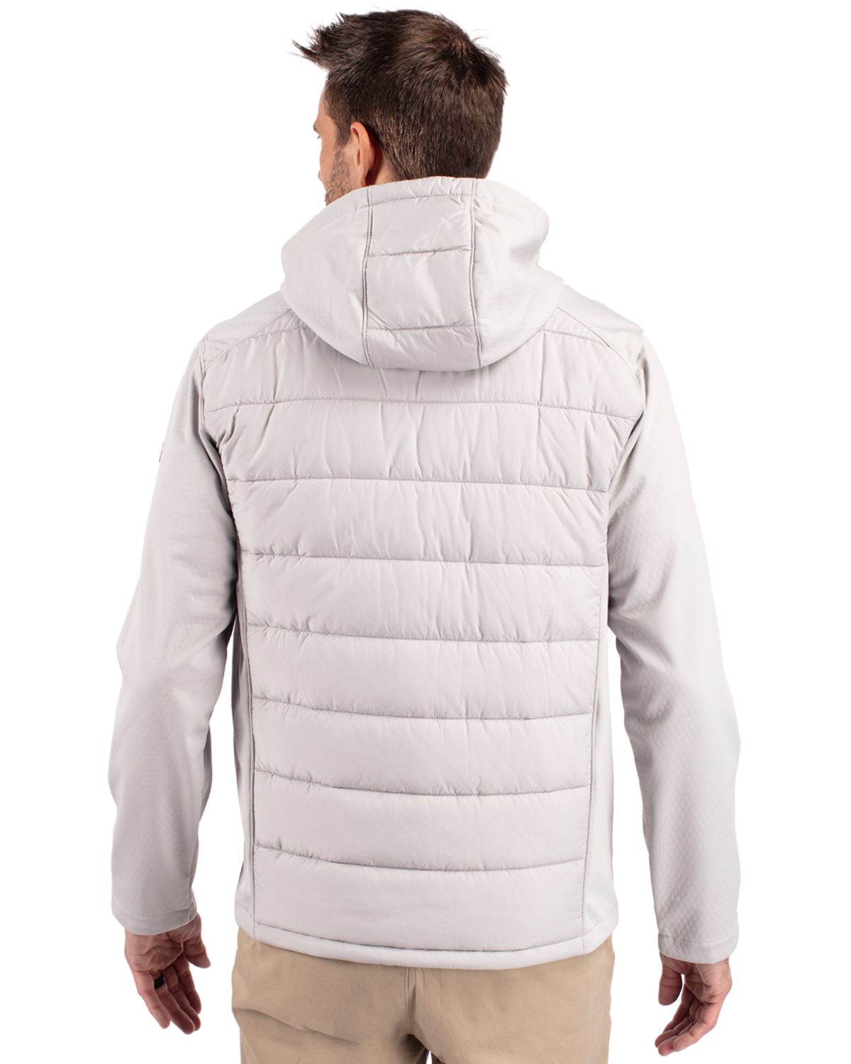 Cutter & Buck Evoke Epic Versatility Recycled Hybrid Softshell Mens Full Zip Hooded Jacket