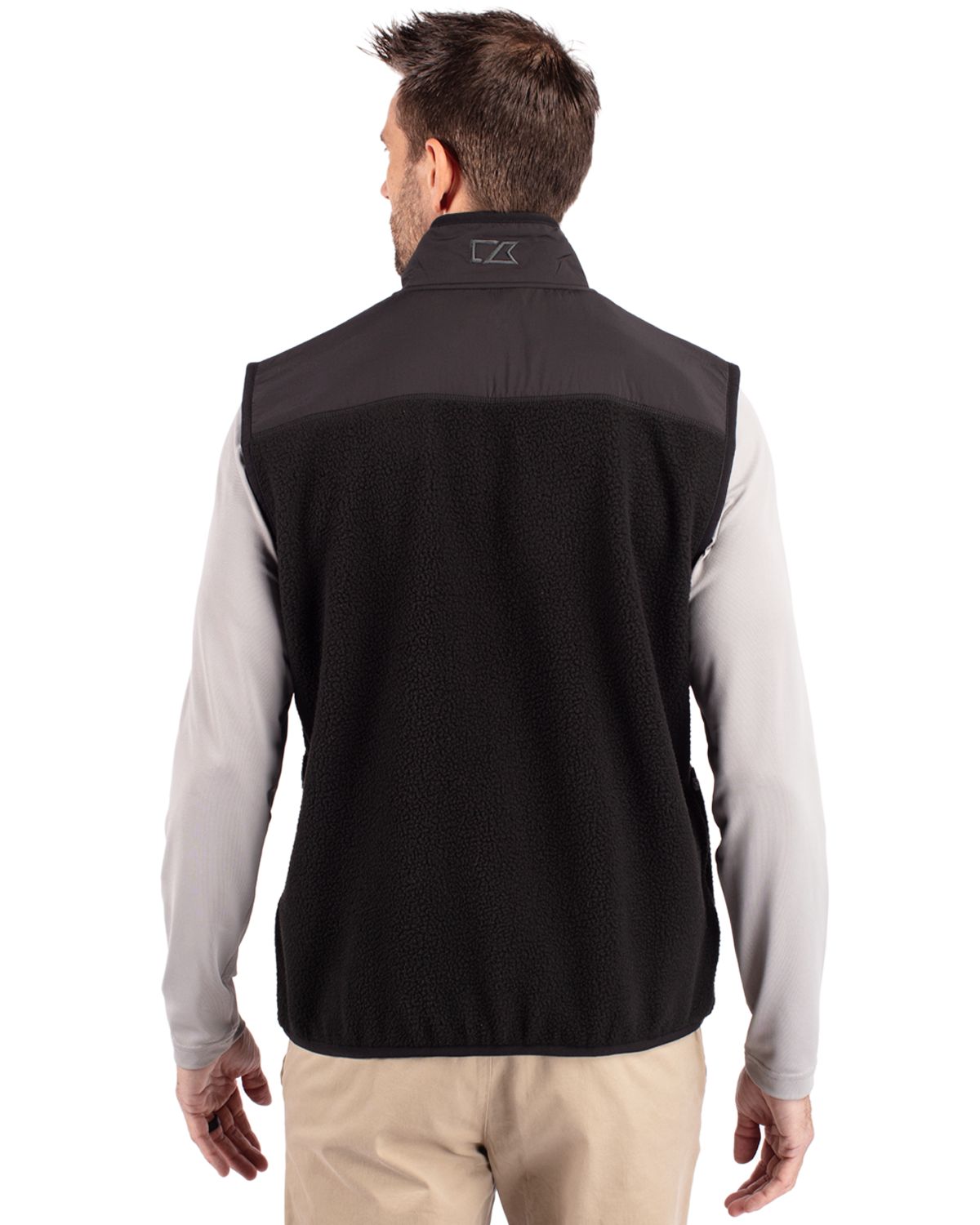 Cutter & Buck Cascade Epic Comfort Recycled Sherpa Fleece Mens Full Zip Vest